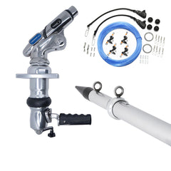 Tigress 88825-2 XD Crank Top Mount System - 18&#39; - Silver Outriggers Pro Series Double Rigging Kit