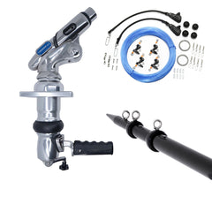 Tigress 88825-3 XD Crank Top Mount System - 18&#39; - Black Outriggers Pro Series Double Rigging Kit
