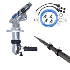 Tigress 88679-02 XD Crank Top Mount System - 18&#39; - Carbon Fiber XD Black/Black Outriggers Pro Series Double Rigging Kit