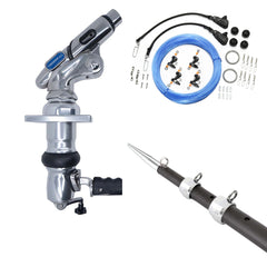 Tigress 88679-03 XD Crank Top Mount System - 18&#39; - Carbon Fiber XD Black/Silver Outriggers Pro Series Double Rigging Kit