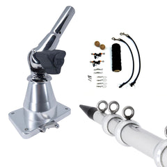 Tigress 88823-2 XD Bay Series Top Mount System - 15&#39; - Aluminum Silver Outriggers Deluxe Rigging Kit