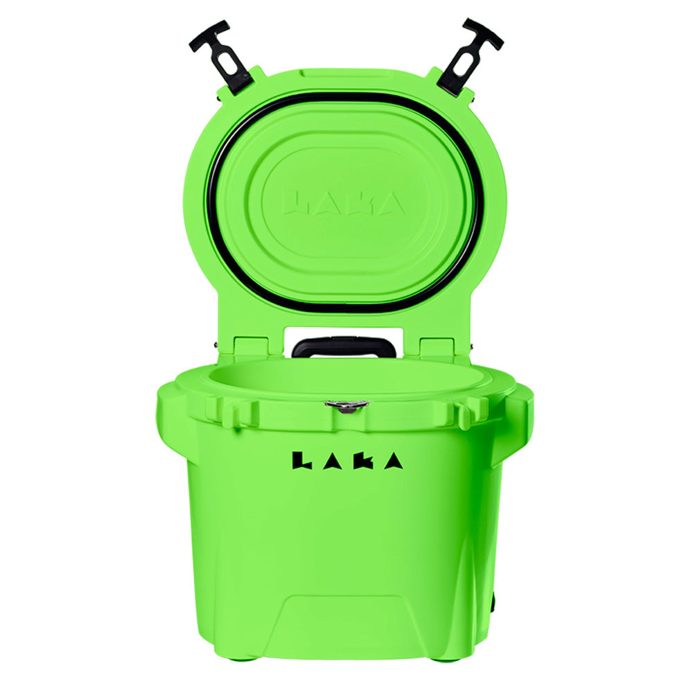 LAKA Coolers 1083 30 Qt Cooler w/Telescoping Handle & Wheels - Lime Green