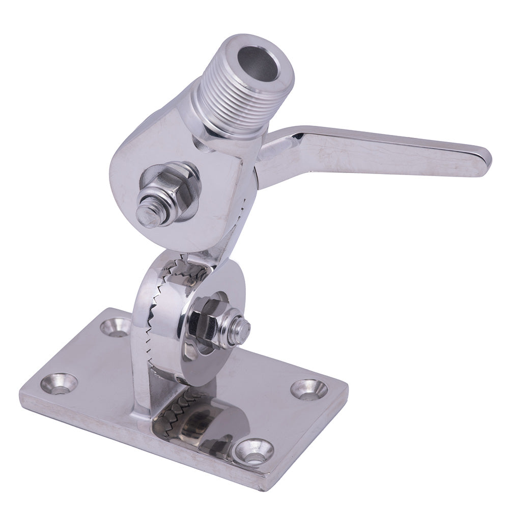 Whitecap S-1802BC Heavy-Duty Ratchet Antenna Mount - 316 Stainless Steel