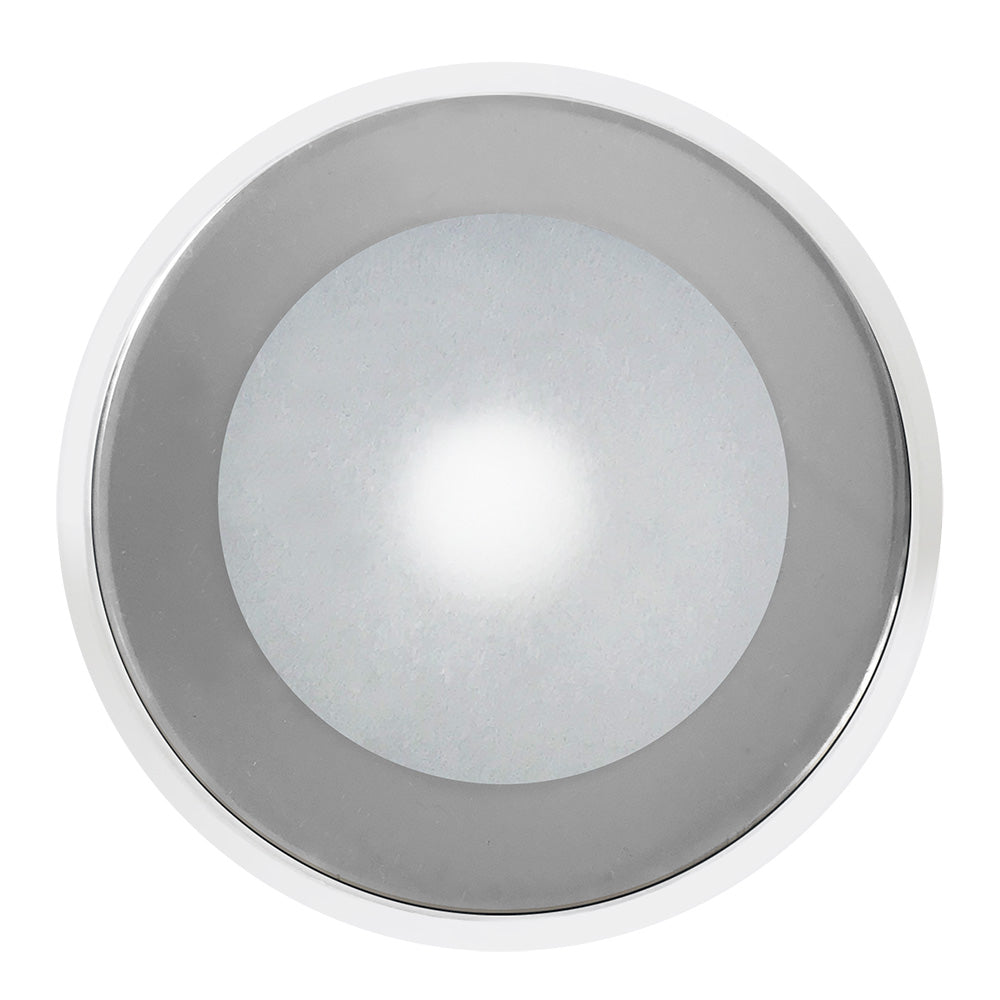 Shadow-Caster DLX Series Down Light - White Housing - RGB - Chrome Bezel SCM-DLX-CC-CHR-WH