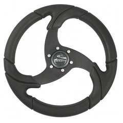 Schmitt & Ongaro Folletto 14.2" Wheel - Black Polyurethane - 3/4" Tapered Shaft w/Black Center Cap PU021104-R