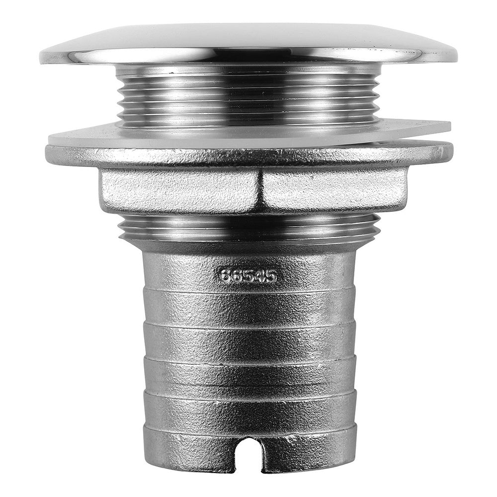 Attwood 66545-3 Stainless Steel Thru-Hull Short Straight Barbed - 1-1/2" Inner Diameter
