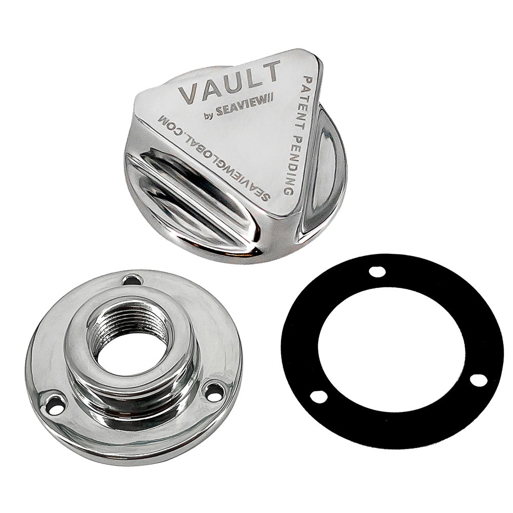 Seaview SV101VPSS Polished Stainless Steel Vault Drain Plug & Garboard Assembly