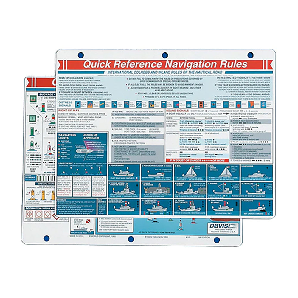 Davis 125 Quick Reference Navigation Rules Card