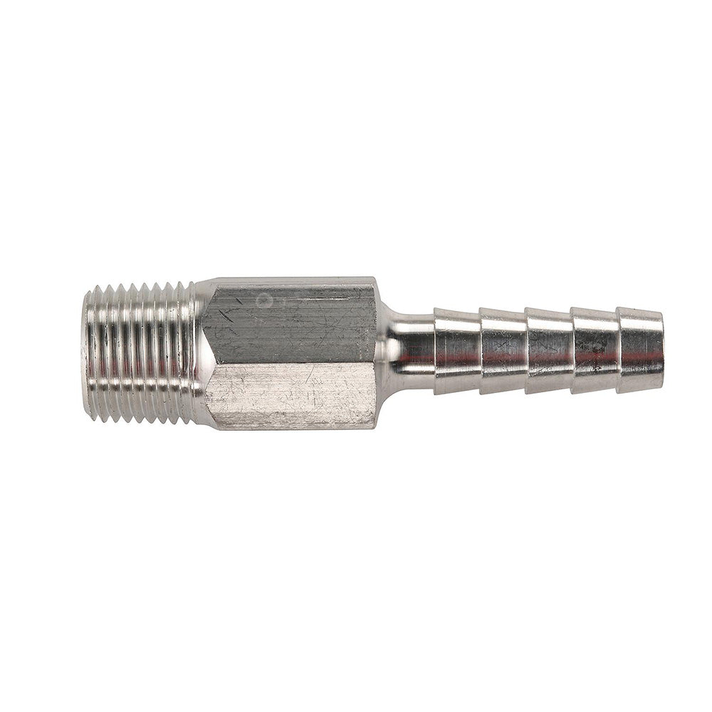 Attwood 88FAS038-6 Marine Products Universal Aluminum Fuel Hose Fitting - 3/8" NPT x 3/8" Barb - (Anti-Siphon Valve)