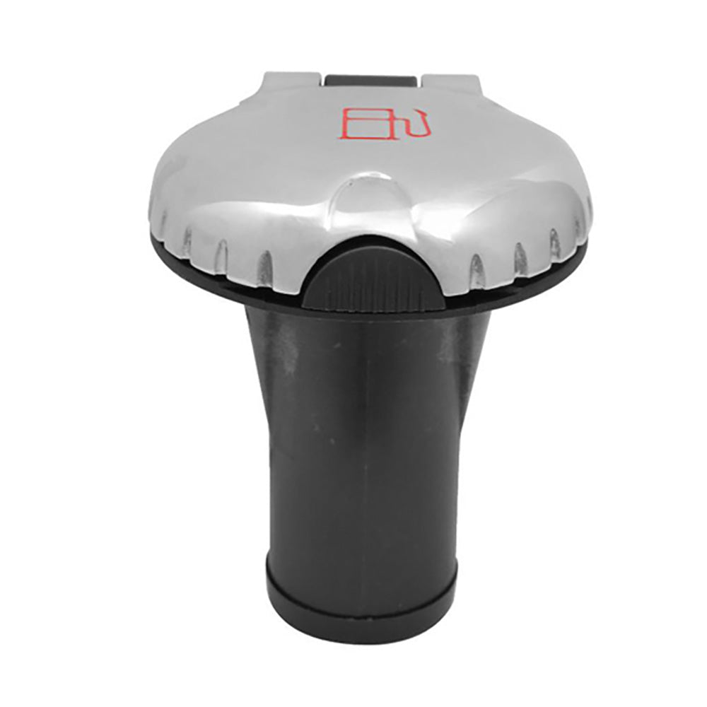 Attwood 99DFCCSZ1S Deck Fill f/Carbon Canister System - Straight Body & Scalloped Chrome Cap