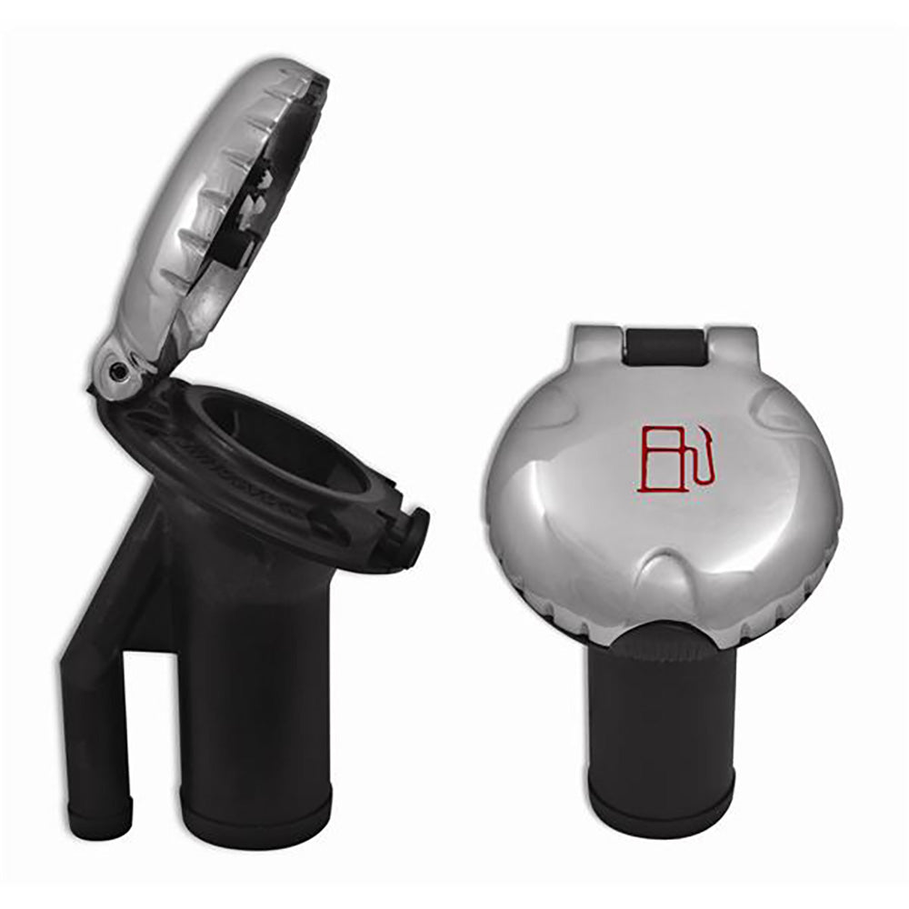 Attwood 99DFPVAS1S Deck Fill f/Pressure Relief Systems - Angled Body & Scalloped Stainless Steel Cap