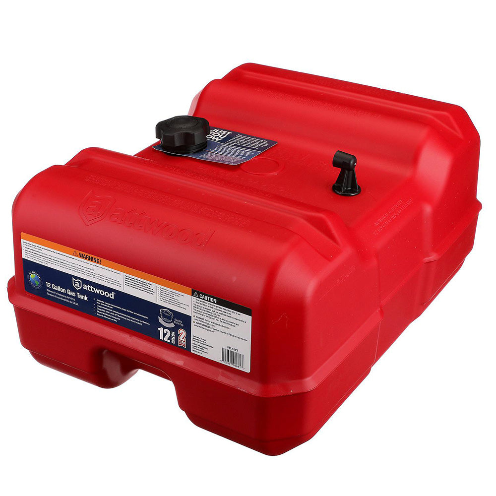 Attwood 8812LLP2 Portable Low Profile Fuel Tank - 12 Gallon w/o Gauge