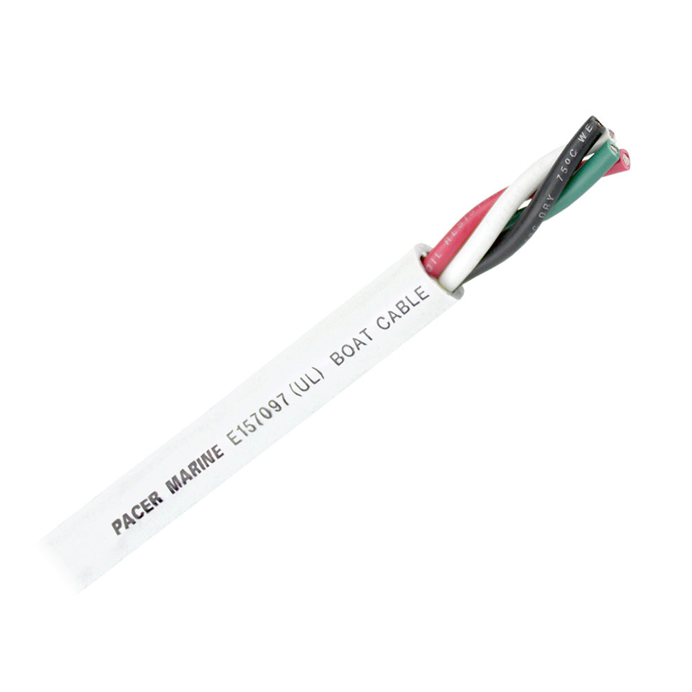 Pacer WR12/4-500 Round 4 Conductor Cable - 500' - 12/4 AWG - Black, Green, Red & White