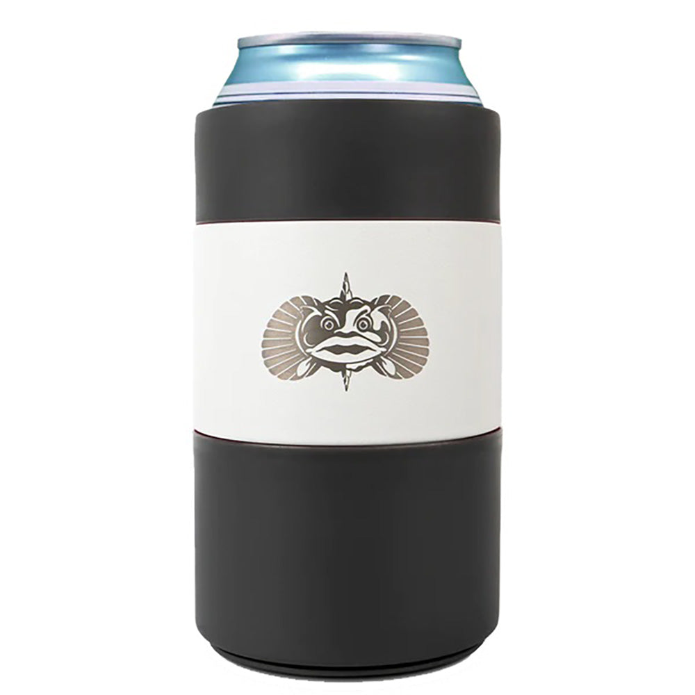Toadfish 1030 Non-Tipping Can Cooler + Adapter - 12oz - White