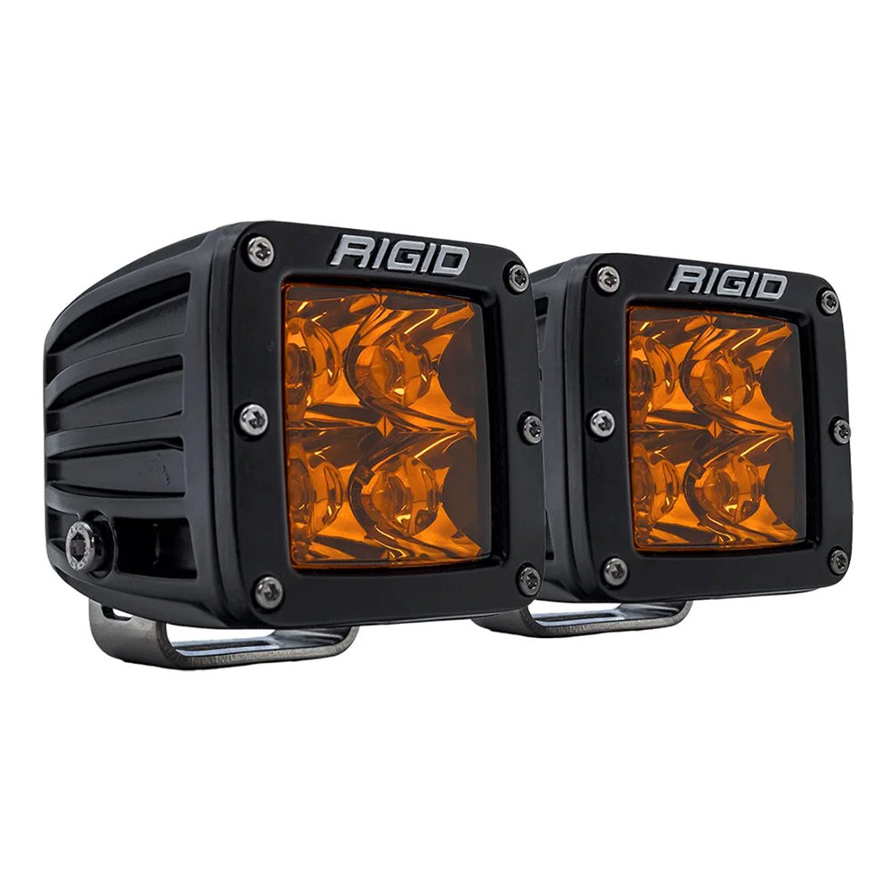 RIGID Industries 20252 D-Series Spot w/Amber Pro Lens - Pair