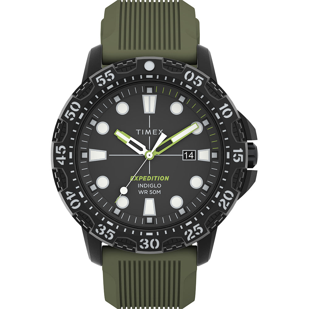 Timex TW4B25400 Expedition Gallatin - Green Dial & Green Silicone Strap