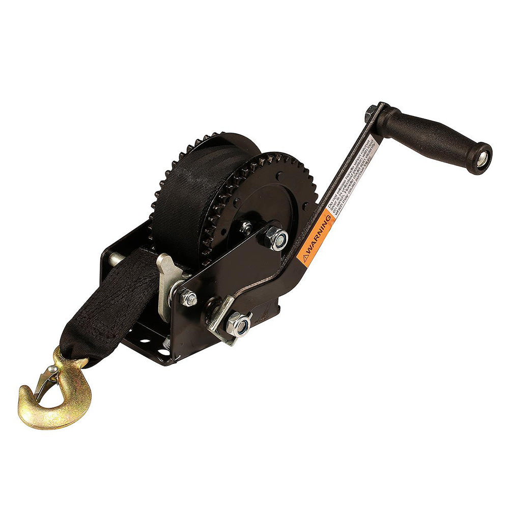 Attwood 11195-4 2000 lb Dual Drive Winch - 2" x 20' Nylon Strap