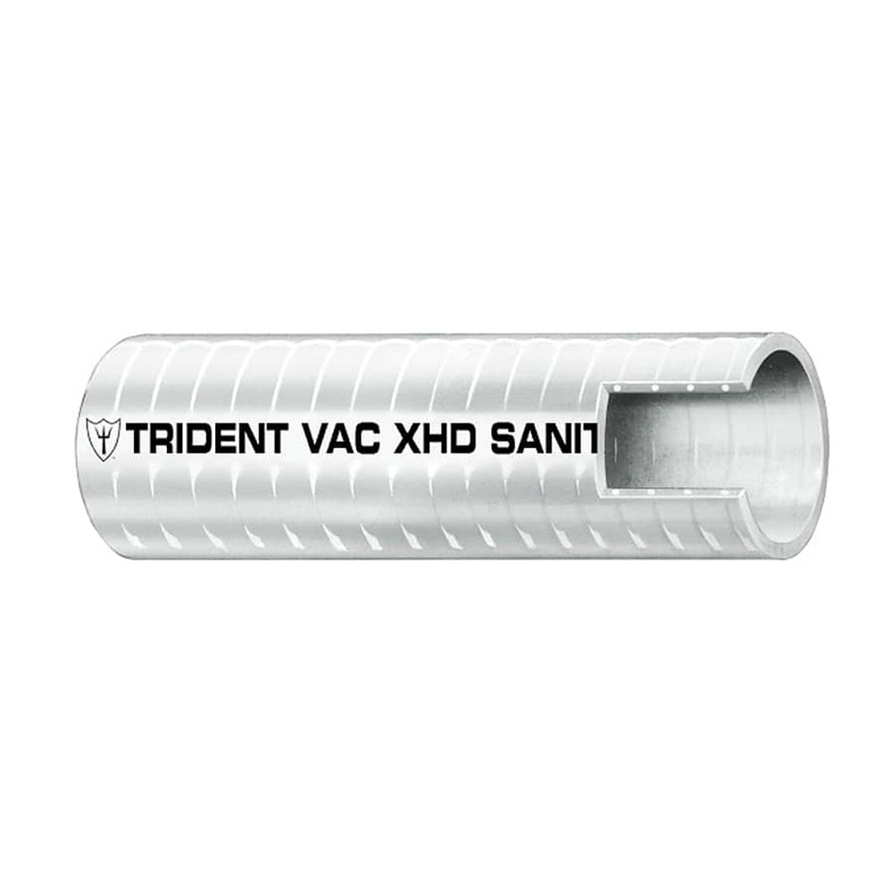 Trident Marine 148-1006 1" x 50' Box VAC XHD Sanitation Hose - Hard PVC Helix - White