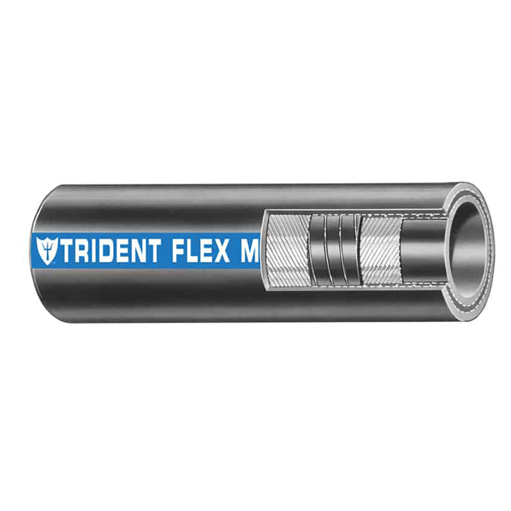 Trident Marine 100-1146 1-1/4" x 50' Coil Flex Marine Wet Exhaust & Water Hose - Black