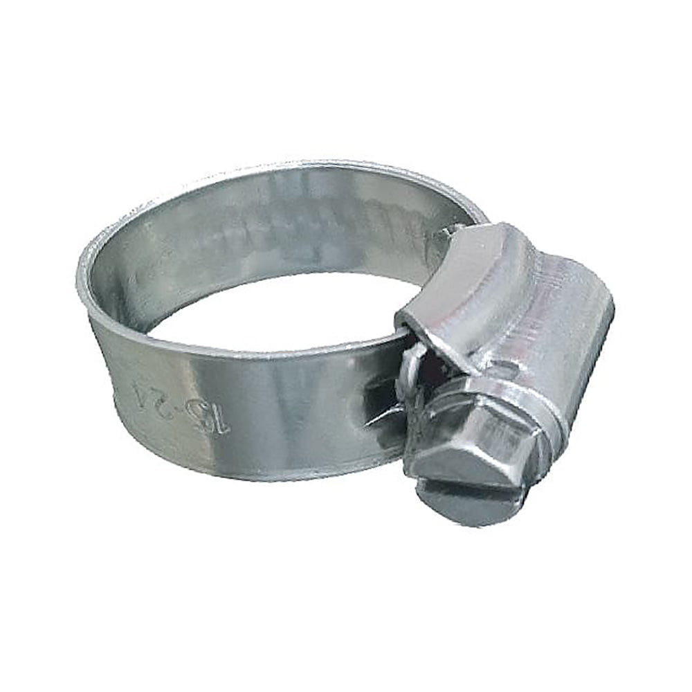 Trident Marine 705-0561 316 SS Non-Perforated Worm Gear Hose Clamp - 3/8" Band - 7/16"&ndash;21/32" Clamping Range - 10-Pack - SAE Size 4