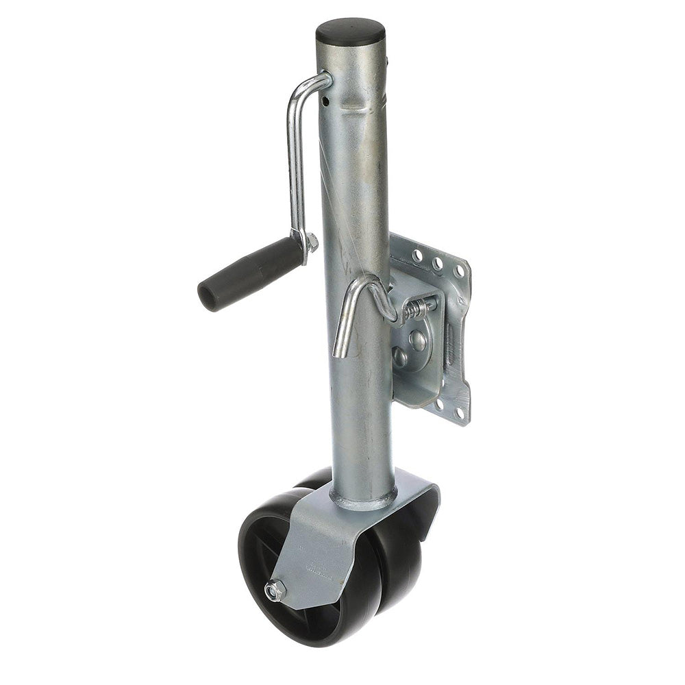 Attwood 11126-4 Fold-Up Trailer Jack - 1500 lb Capacity - Dual Wheel