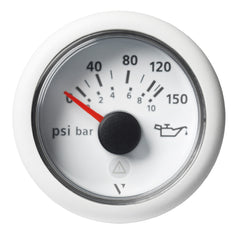 Veratron A2C59514202 52mm (2-1/16") ViewLine Engine Oil Temperature Pressure Gauge - 150 PSI - White Dial & Bezel