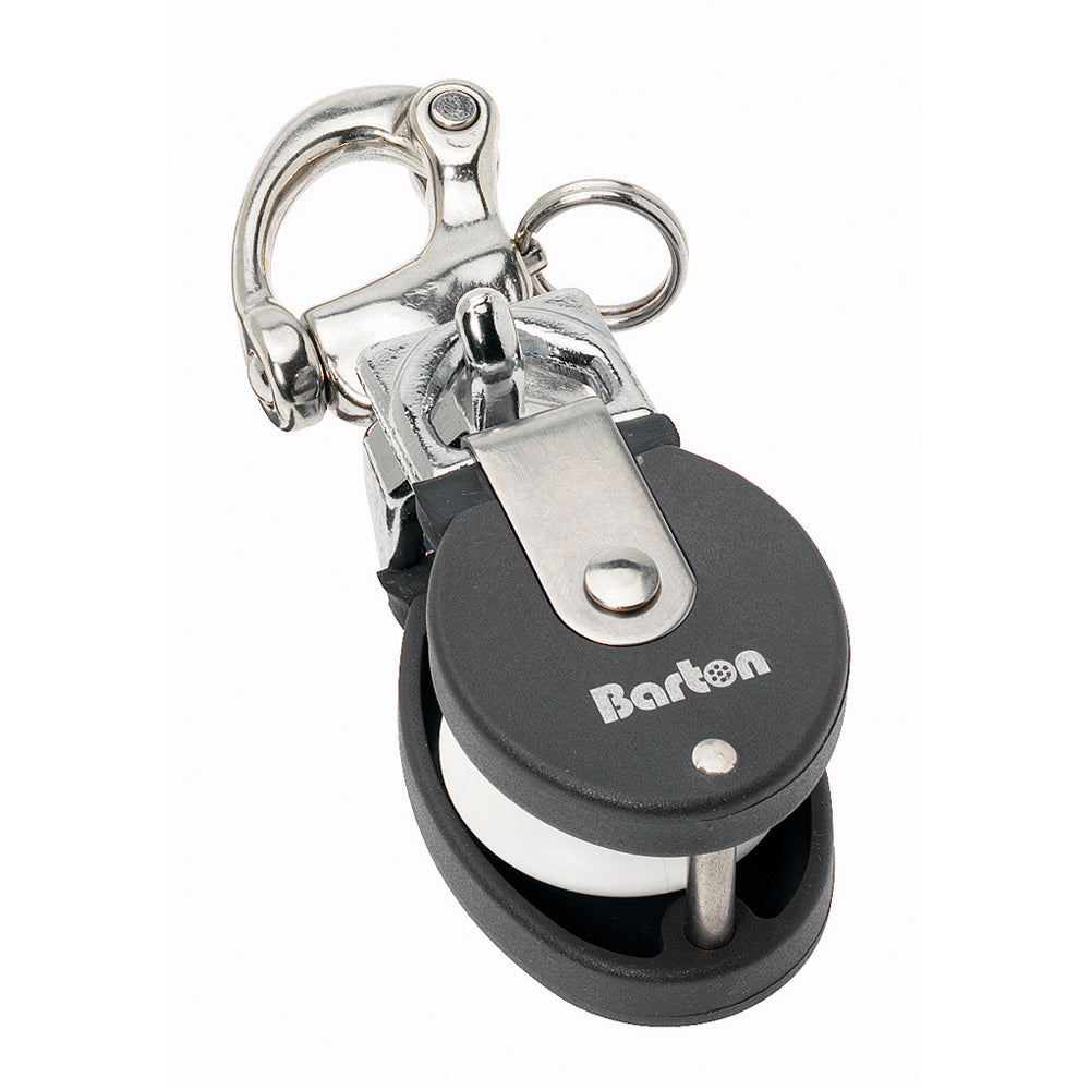 Barton Marine 90301 Size 2 Snatch Block w/Stainless Snap Shackle - 35mm Sheave