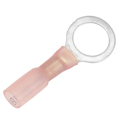 Pacer TE18-38R-100 22-18 AWG Heat Shrink Ring Terminal - 3/8" Stud Size - 100 Pack