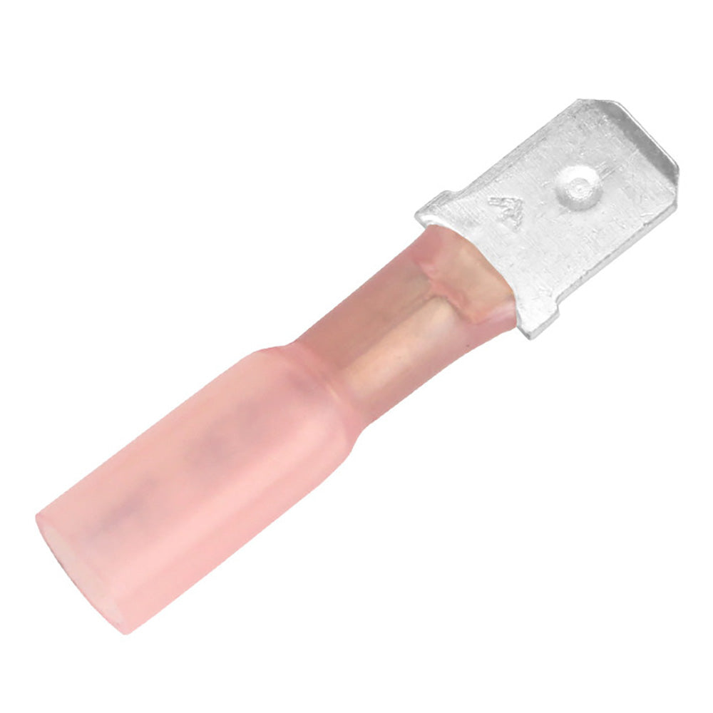 Pacer TDE18-250M-3 22-18 AWG Heat Shrink Male Disconnect - 3 Pack