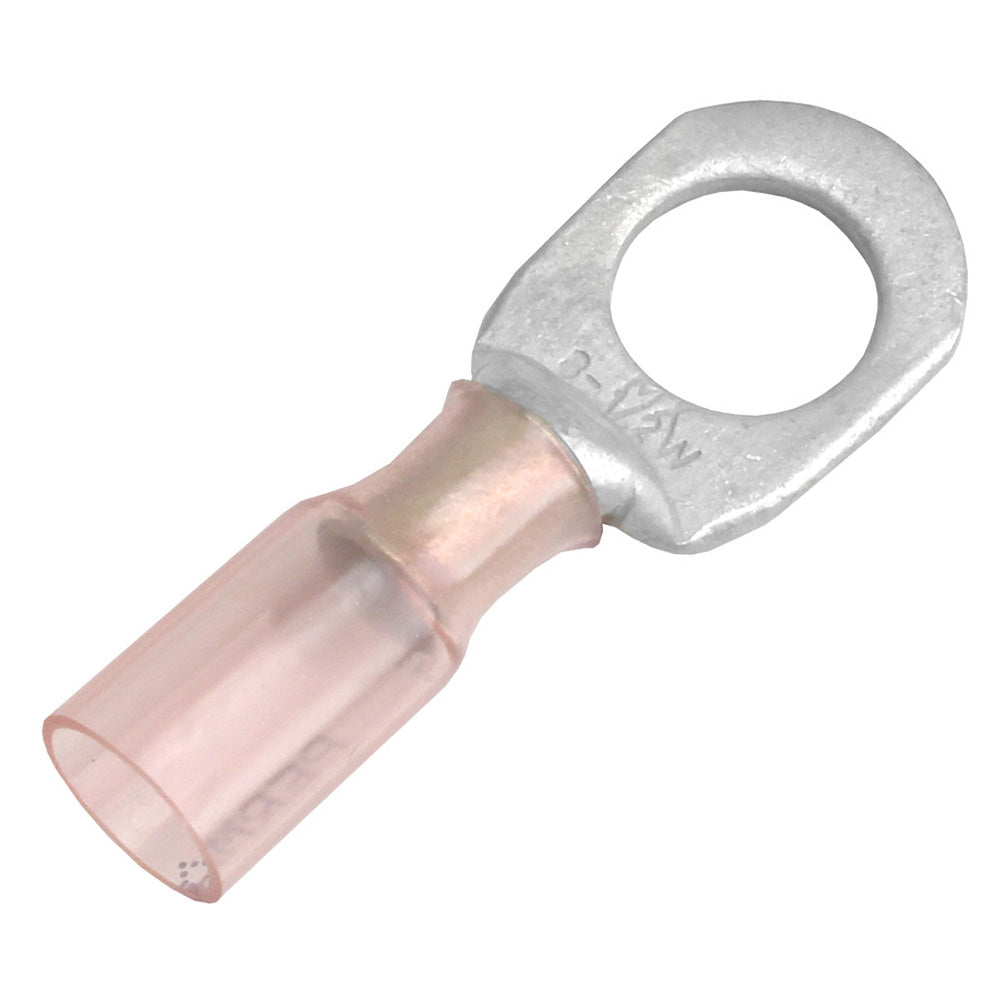 Pacer TE8-12R-25 8 AWG Heat Shrink Ring Terminal - 1/2" Stud Size - 25 Pack