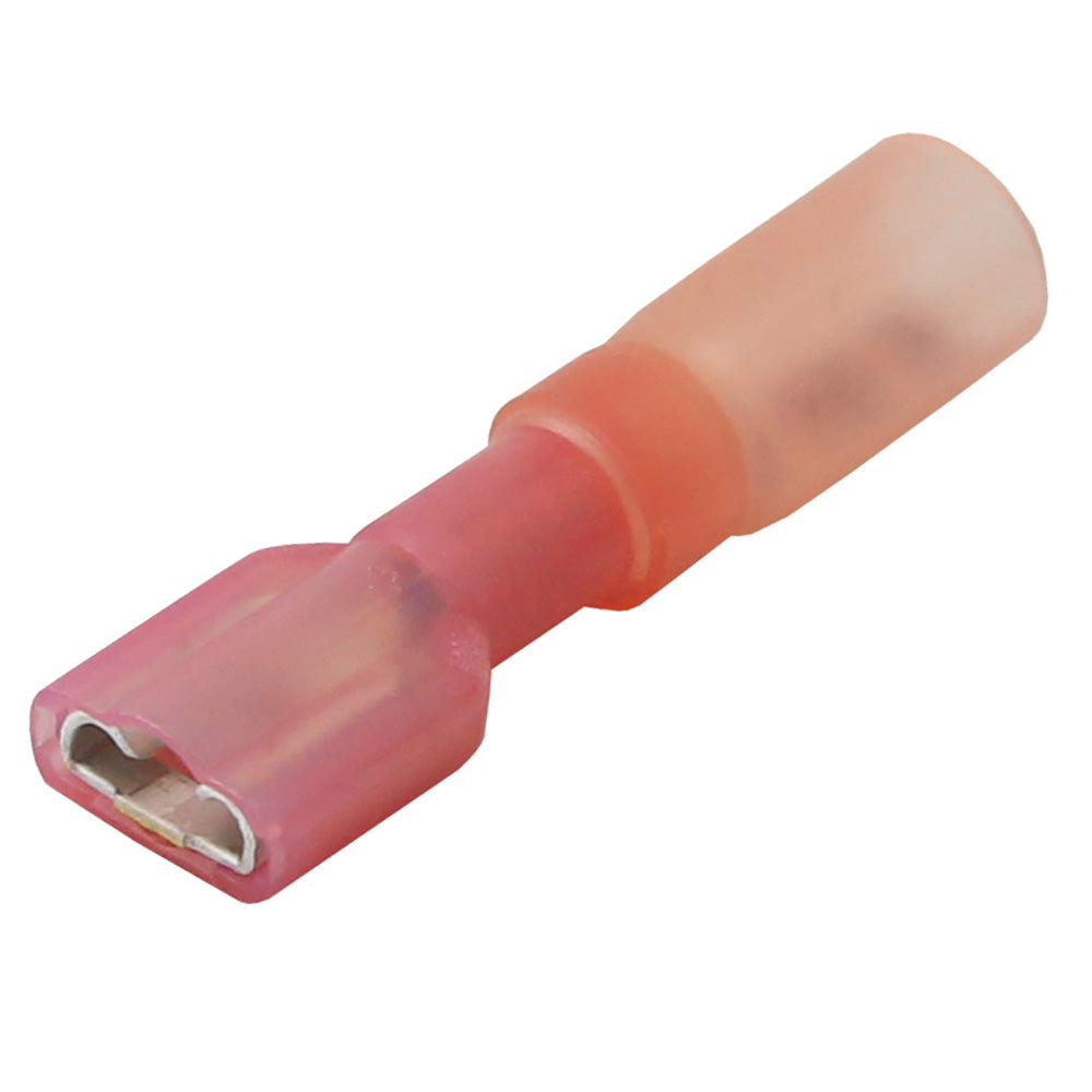 Pacer TDE18-250FI-100 22-18 AWG Heat Shrink Female Disconnect - 100 Pack