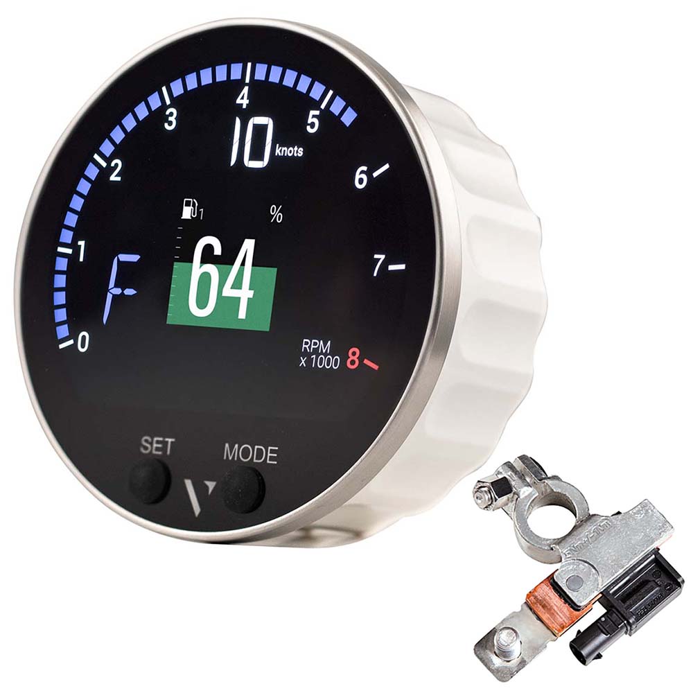 Veratron B00143502 85mm (3-3/8") VMH-35S Multifunction Gauge w/Voltage Dependent (0-5V) Sensor Input & Battery Sensor
