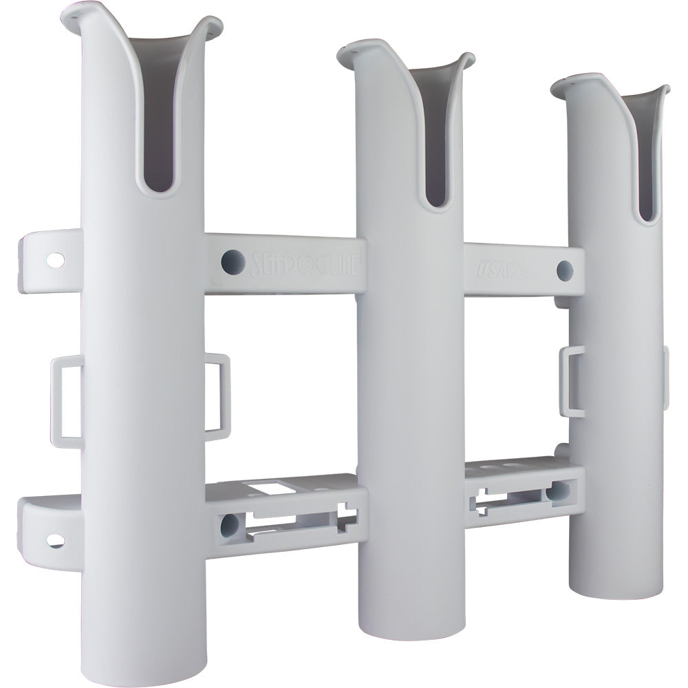 Sea-Dog 325032-1 Triple Threat Three Pole Rod Holder - White