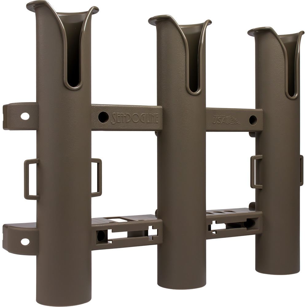 Sea-Dog 325034-1 Triple Threat Three Pole Rod Holder - Flat Dark Earth