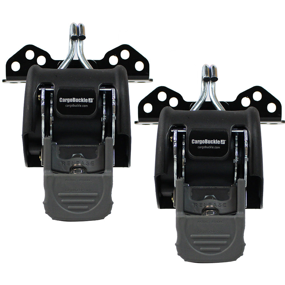 CargoBuckle F153180 Universal Ladder Rack Tie-Down System - 2" Retractable Tie-Down - 1 Pair