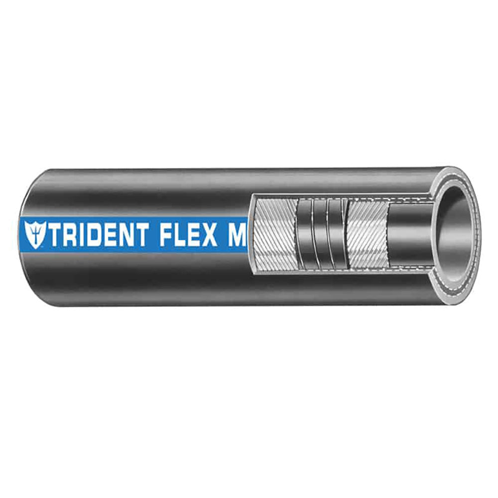 Trident Marine 250-1126-FT 1-1/2" Flex Marine Wet Exhaust & Water Hose - Black - Sold by the Foot