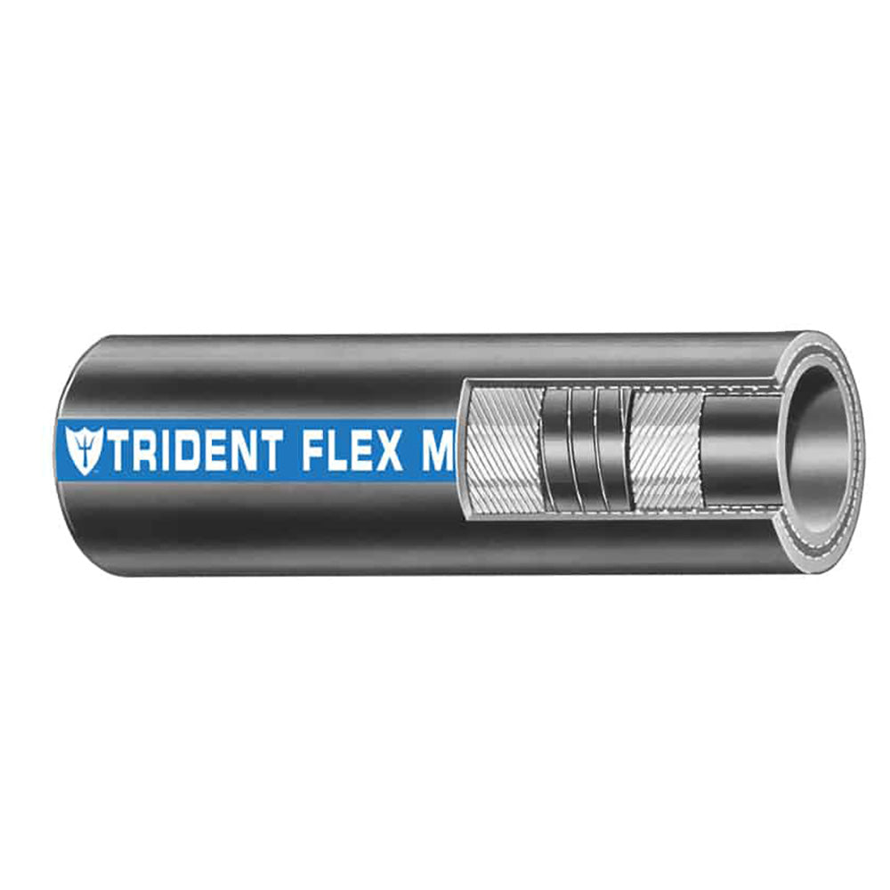 Trident Marine 100-1006-FT 1" Flex Marine Wet Exhaust & Water Hose - Black - Sold by the Foot