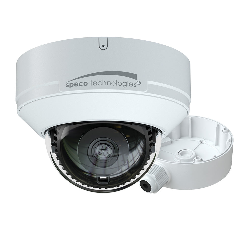 Speco O4D9 4MP H.265 AI IP Dome Camera w/IR - 2.8mm Fixed Lens & Junction Box