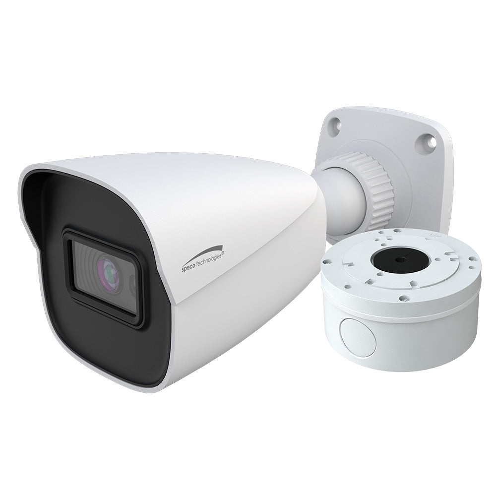 Speco O4B9 4MP H.265 AI Bullet IP IR Camera - 2.8mm Lens & Junction Box