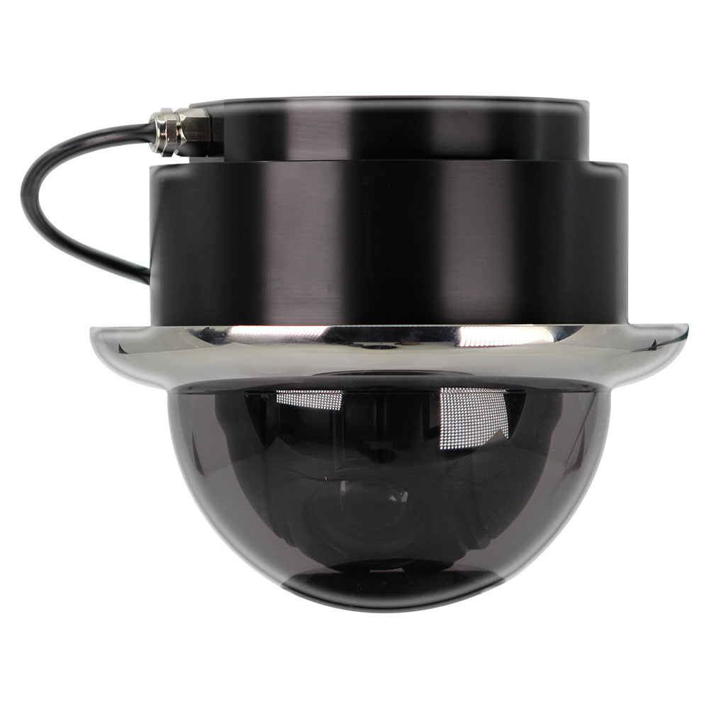 Iris IRIS4106 Miniature Marine PTZ Dome Camera - Stainless Bezel - Hi-Def Ethernet IP - 10x Digital Zoom - 4 in 1 Video Format