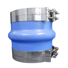 Trident Marine 270V6000-S/S 6" ID Blue Silicone Molded Wet Exhaust Hump w/4 T-Bolt Clamp