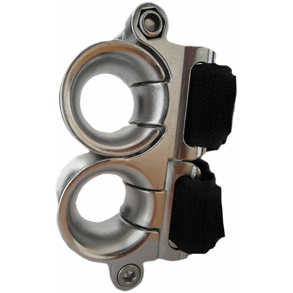 Wichard 20220 Double Fairlead - 25mm Diameter Stanchion w/Webbing - Velcro Stipe