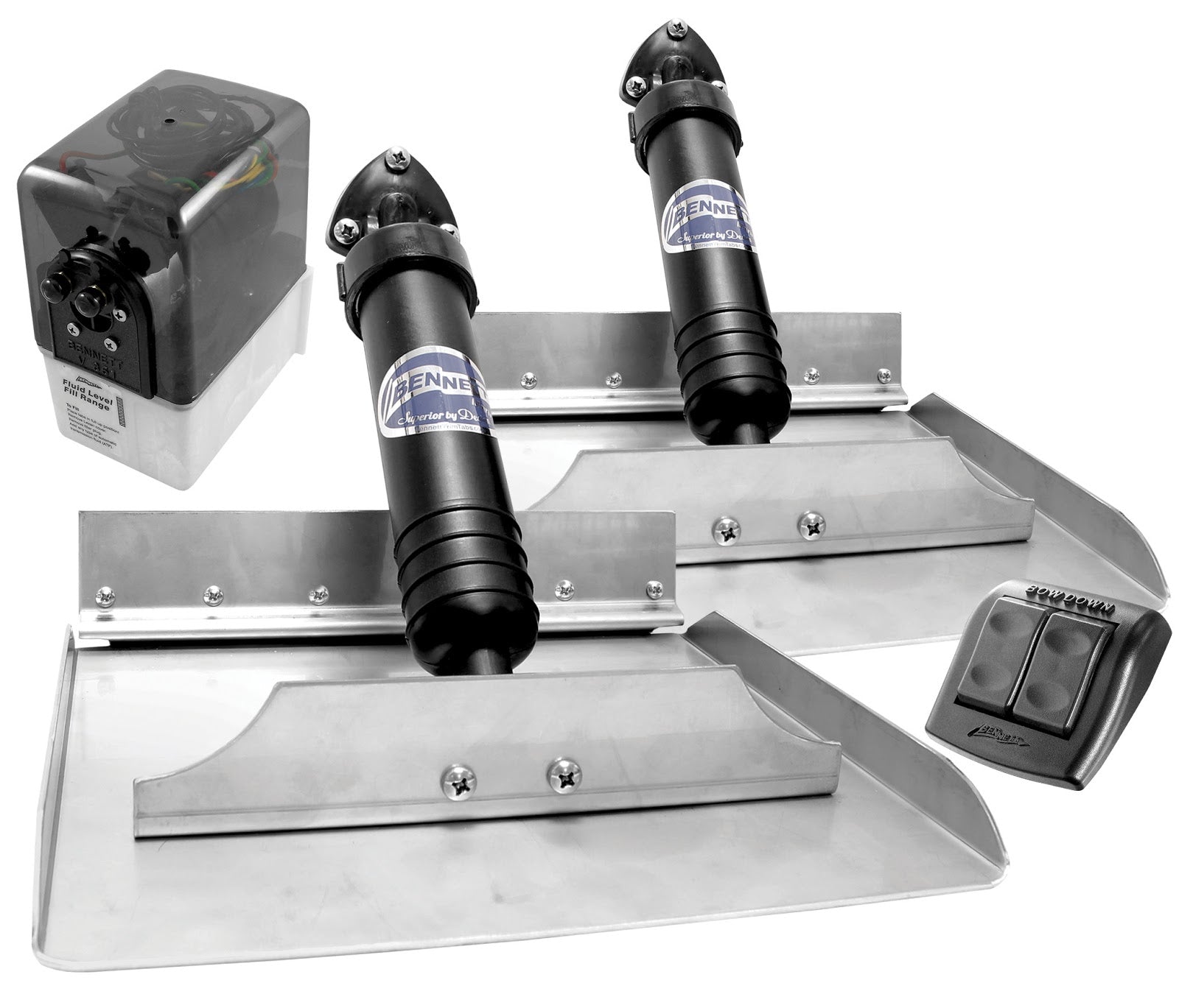Bennett BEN1212E 12X12 Trim Tabs W/Euro Waterproof Rocker