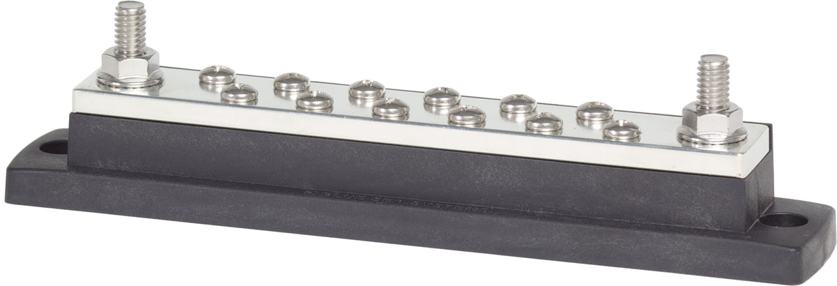 Blue Sea 2105-BSS MaxiBus 250A BusBar Two 5/16"-18 Studs and Twelve #10-24 Screws