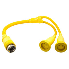 Hubbell HUBHBL64CM57 Y Adapter 2 30A Cords - 50A 125V Dock