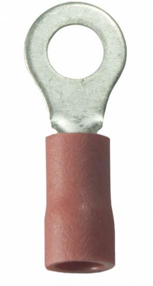 Battery Doctor Red Vinyl Insulated Ring Terminal, 22-18 AWG, 25/Pk. 80328