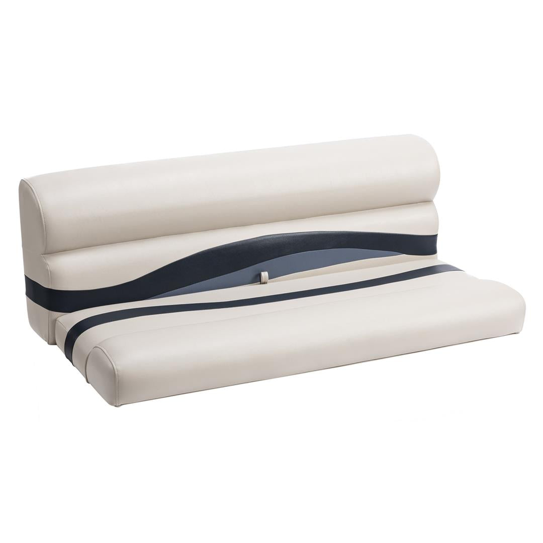 Wise BM1145986 Premier Pontoon 50" Bench Seat w/Base, Platinum/Midnight/Cobalt