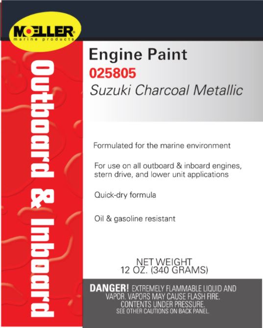 Moeller Engine Spray Paint, Suzuki Charcoal Metallic 025805