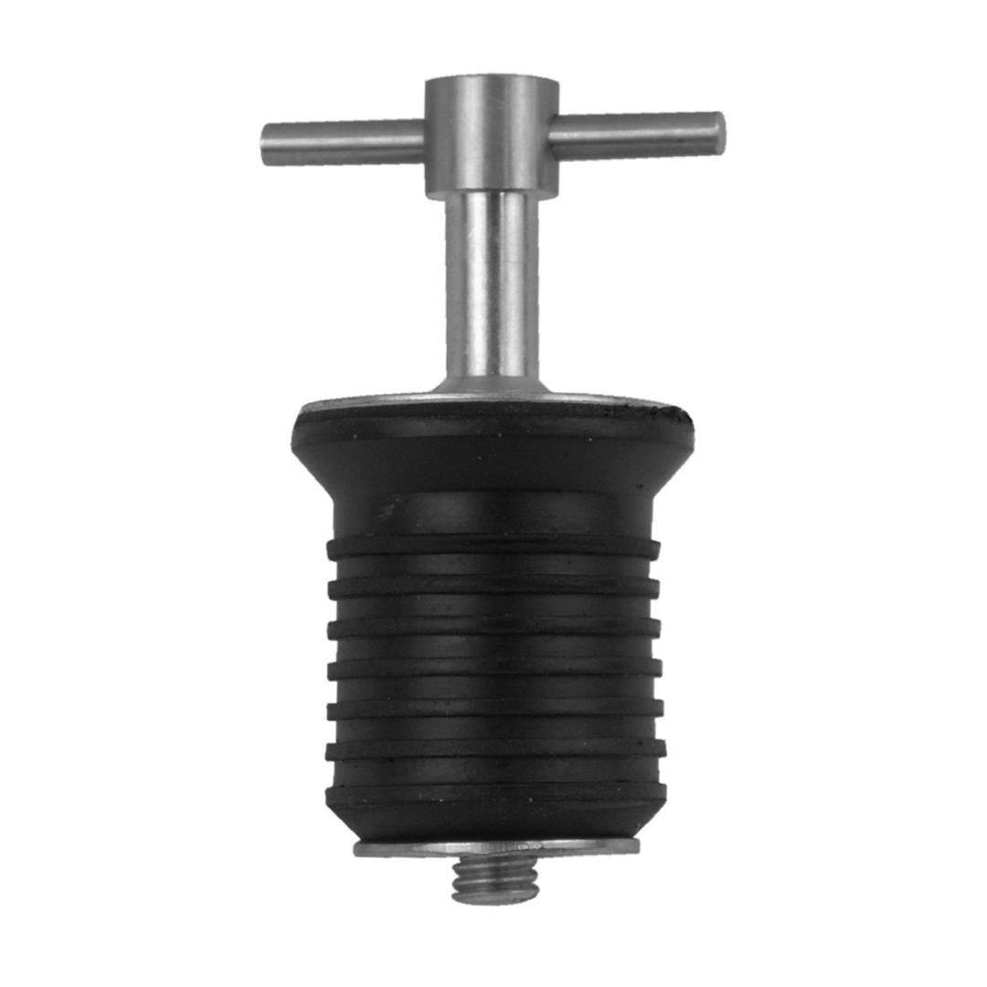 Attwood 1" Drain Plug with Stainless Steel T-Handle w/o Chain 7518A3