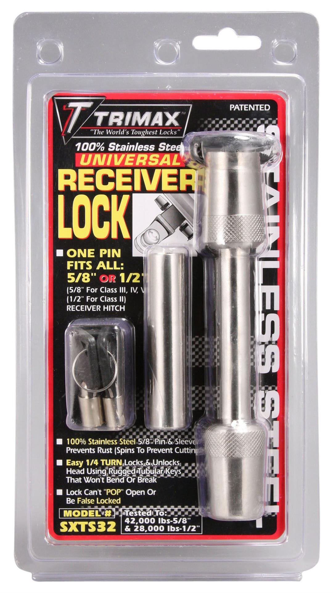 Trimax SXTS32 Universal Stainless Steel Receiver Lock